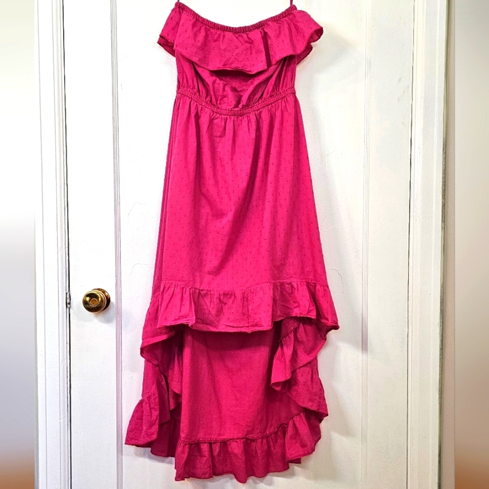 Strapless Ruffle Hi-Lo Dress - Picture 10 of 10